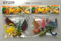 5只PVC喷漆昆虫 动物模型玩具