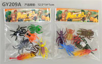 6只PVC喷漆甲虫 动物模型玩具