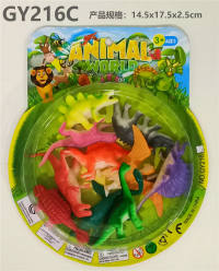 10只PVC喷漆恐龙 动物模型玩具