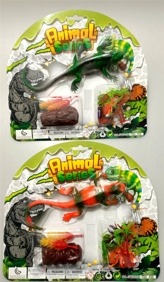 PVC喷漆蜥蜴甲虫套 动物模型玩具