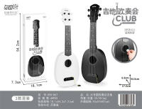 大号圆形黑白吉他音乐乐器玩具
