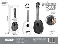 中号圆形黑白吉他音乐乐器玩具