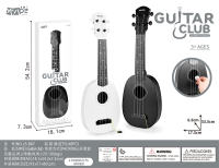大号圆形黑白吉他玩具 音乐玩具 乐器玩具