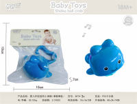 婴儿牙胶摇铃小海豚：改（单色） 摇铃玩具 婴儿玩具
