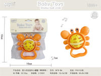 婴儿牙胶摇铃小螃蟹：改（单色） 摇铃玩具 婴儿玩具