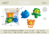 婴儿牙胶摇铃套装3只装：改（单只单色） 摇铃玩具 婴儿玩具