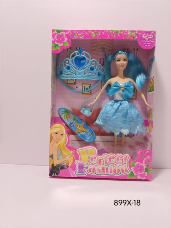 11寸实身活手芭比+配件多款混装娃娃公仔玩具