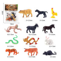 2.5寸实心十二生肖 野生动物玩具