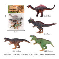 5寸实心艳色牛角龙模 恐龙玩具