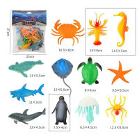 5寸空心海洋12只装 海洋动物玩具
