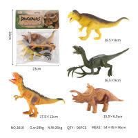 空心复古恐龙4只 恐龙玩具