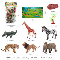 空心动物6只 野生动物玩具