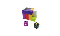 磁力魔方益智玩具（实色152粒磁铁+9个+54张卡片+骰子+说明书）
