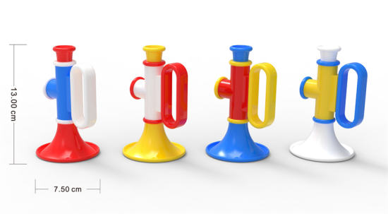 婴童小号 婴儿玩具（小喇叭）4颜色随机交换组装，4色混装
