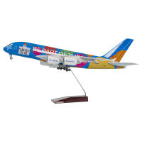 380阿联酋彩绘飞机模型带灯带轮 航模礼品定制厂家