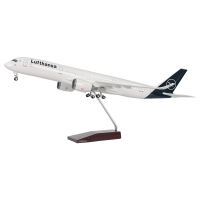 A350汉莎飞机模型带灯带轮 航模礼品定制厂家
