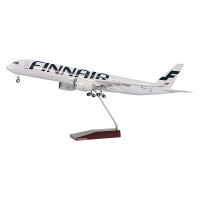 A350芬兰飞机模型带灯带轮 航模礼品定制厂家