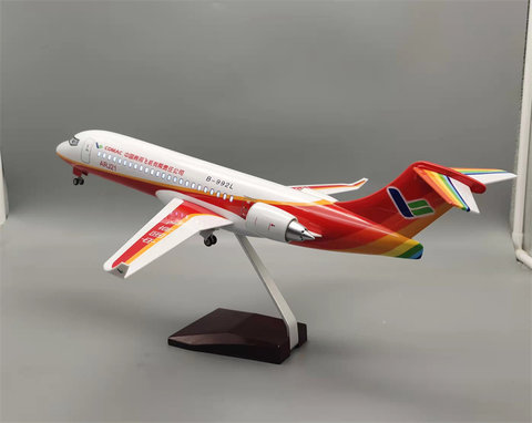 ARJ21商飞飞机模型带灯带轮 航模礼品定制厂家