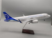 A320neo华夏航空飞机模型带灯带轮 航模礼品定制厂家