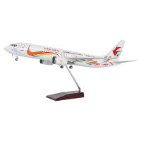 737-800东航孔雀带灯带轮 飞机模型玩具 航模礼品定制厂家