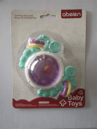 艾贝恩婴儿牙胶螃蟹滚珠摇铃玩具 母婴玩具