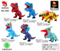 大号搪胶卡通恐龙恐龙玩具 动物玩具6款混装（带IC叫声）
