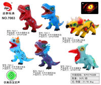 大号搪胶卡通恐龙 恐龙玩具 动物玩具6款混装（带IC叫声）