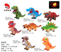 搪胶卡通恐龙 恐龙玩具 动物玩具8款混装（带BB叫声）