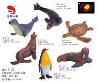 搪胶海洋系列6款混装 海洋动物玩具