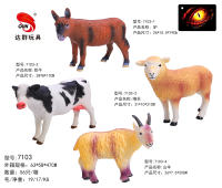 搪胶畜牧系列4款混装 畜牧动物玩具