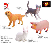 搪胶家禽系列4款混装 家禽动物玩具