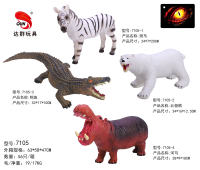 搪胶野生动物系列4款混装 野生动物玩具