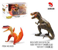 霸王龙+翼龙恐龙玩具 动物玩具（实心TPR恐龙模型玩具）