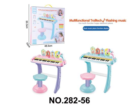 益智儿童多功能37键玩具琴电子琴配话筒