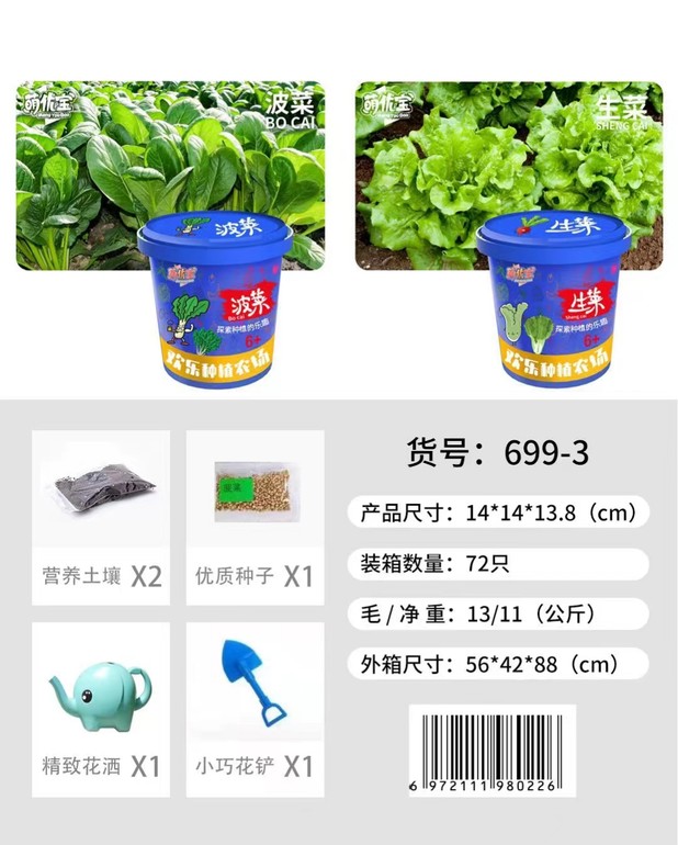 生菜 菠菜科教种植玩具 益智玩具